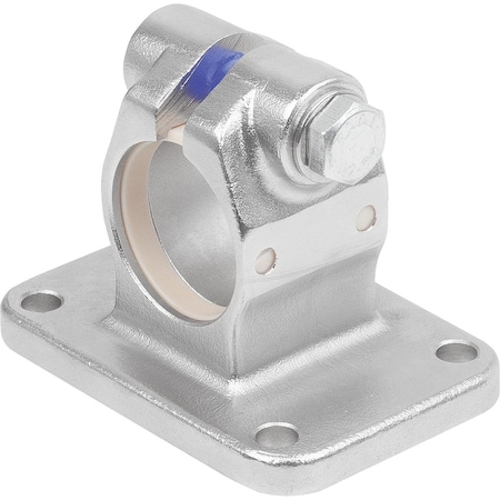 Kipp Tube Clamp With Flange For Linear Actuator Form:A, Type=30, Stainless Steel 1.4308 Electropolished K0498.130